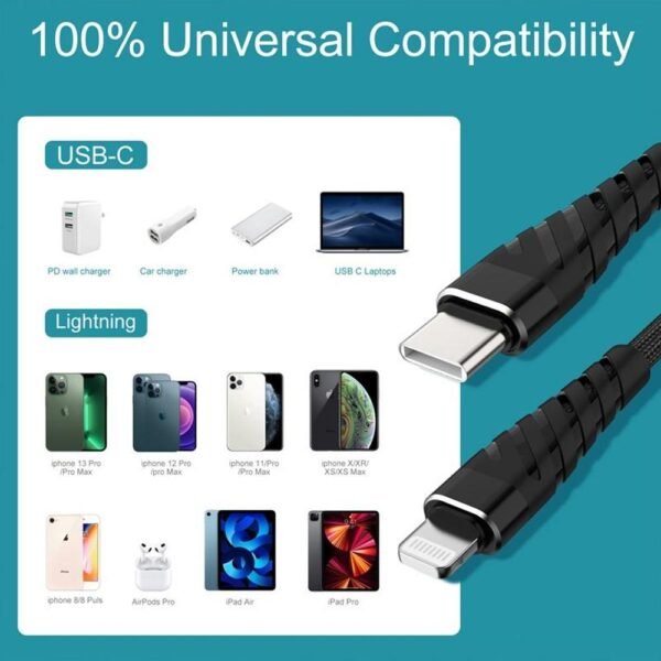 Gadz Type-C to Lightning Cable 3M - Image 3