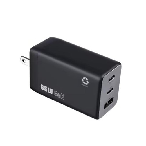 Gadz Gallium Nitride 65W GaN fast charger with USB-C port. Gadz 65W GaN compact fast charging adapter for laptop and mobile