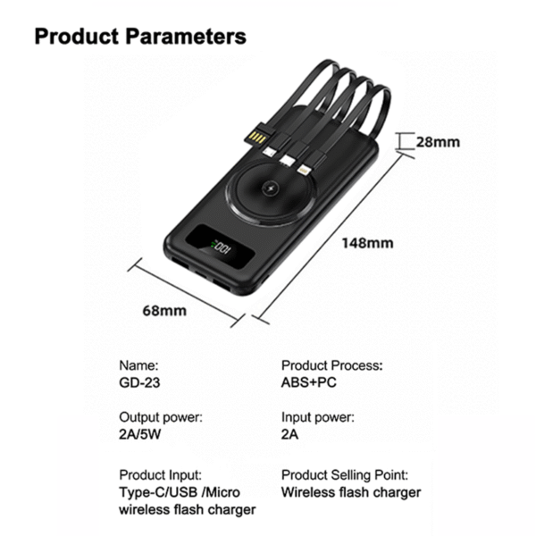 Gadz Wireless Portable Charger Power Bank - Image 7